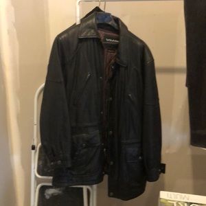 Leather coat